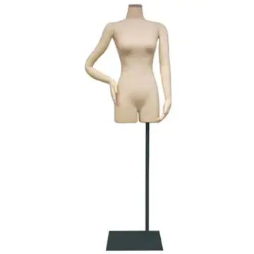 Corpo femininoMeia-pernaManequimTorsowithBendableClothArmsWhiteJersey_360x