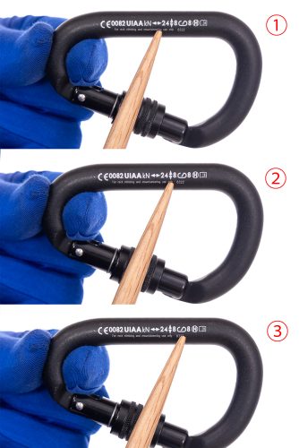 How to read the strength ratings on a carabiner